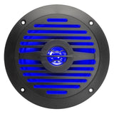 Magnadyne WR4B-LED | 5" Water Resistant Dual Cone Speaker with Blue LED Lights | Sold as a Pair - Magnadyne