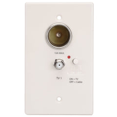 Magnadyne | WS-W12V 12V Power Outlet / Antenna Distribution Wall Plate (White) - Magnadyne