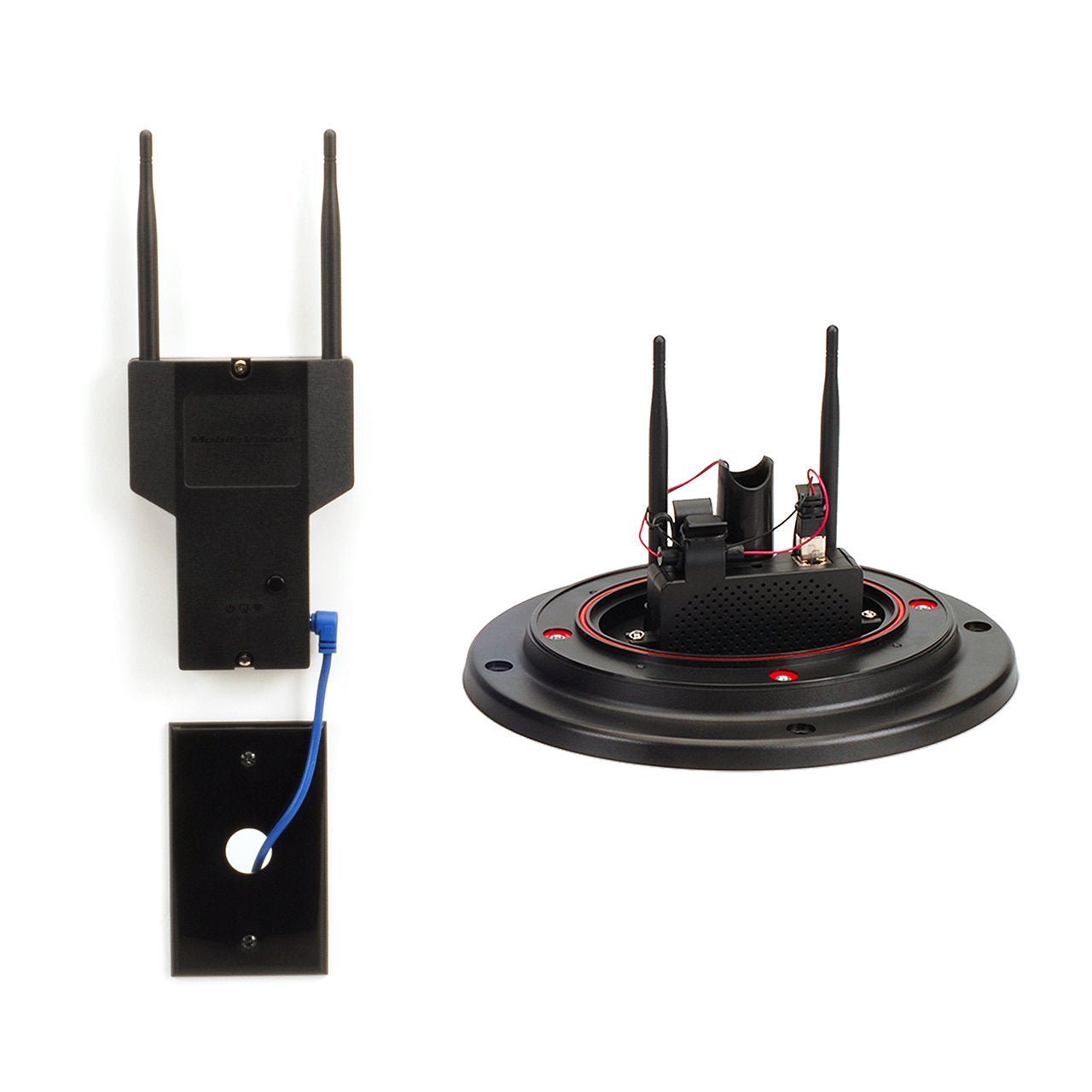 MobileVision MV100-TV | 12 Volt RV WiFi extender high gain antenna booster router black kit - Magnadyne