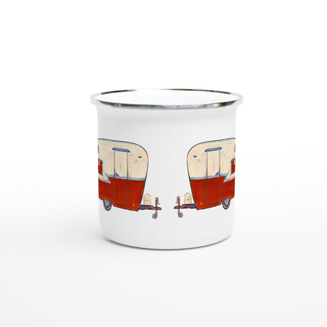 Shasta Art Inspired | White 12oz Enamel Mug - Magnadyne